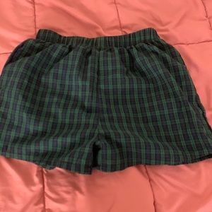 plaid pj shorts